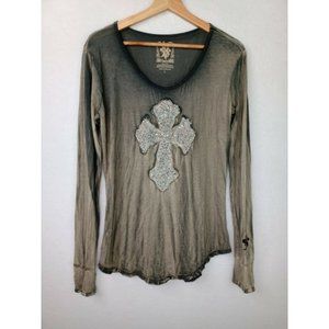 Velvet Stone Size Large  Rhinestone Shirt